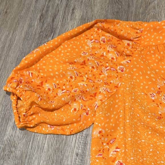 Joie Floral Button Up Crop Top With Tie Front - Picture 5 of 15